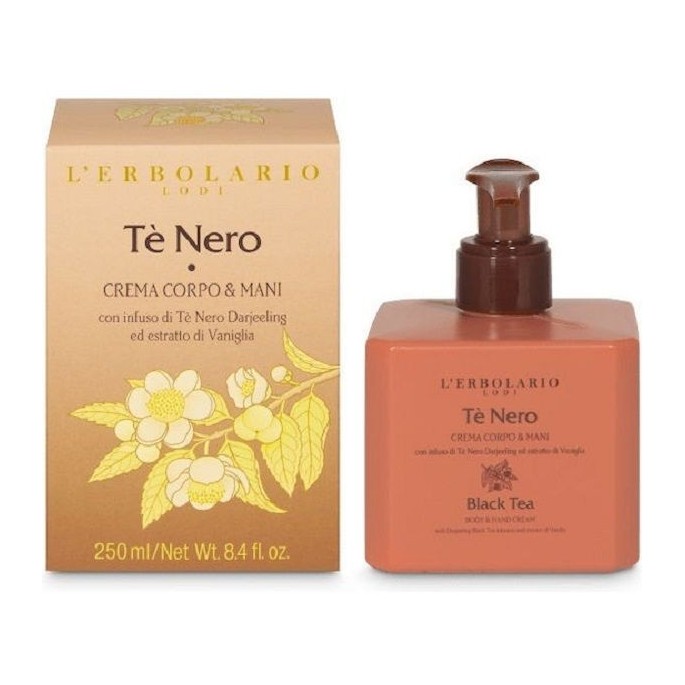 L' Erbolario Te Nero Body-Hand Cream 250ml Κρέμα Χεριών και Σώματος