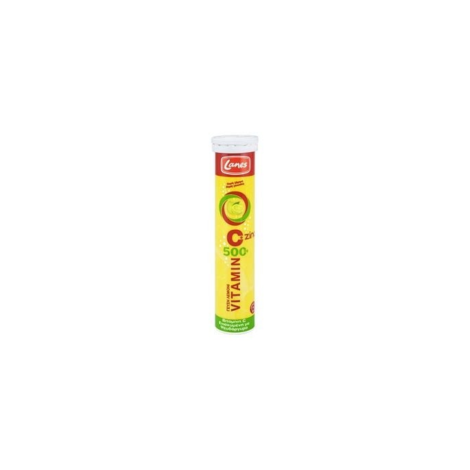 LANES Vitamin C + Ψευδάργυρο (Λεμόνι) 20 αναβράζουσες ταμπλέτες