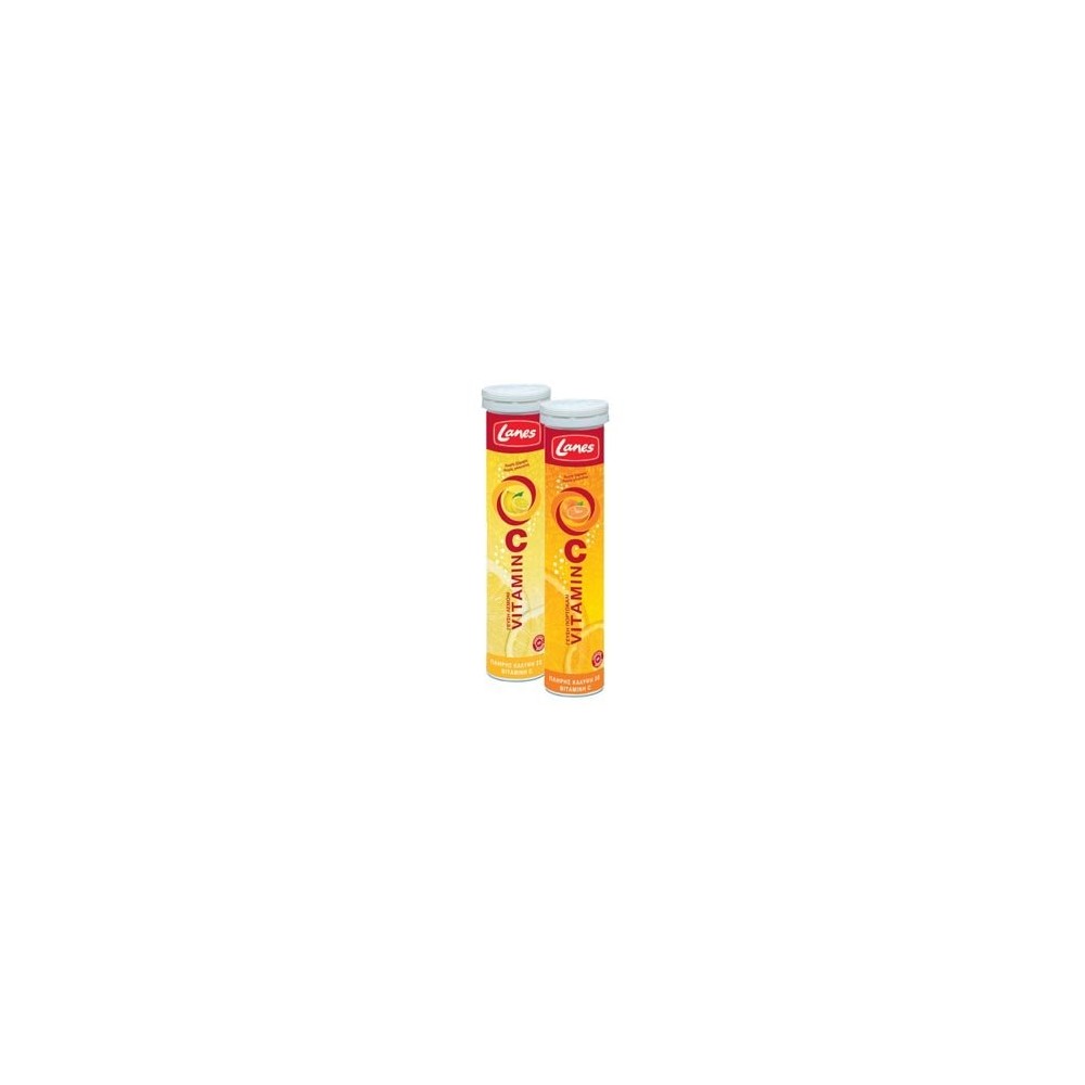 LANES Vitamin C (Πορτοκάλι) 20 αναβράζουσες ταμπλέτες