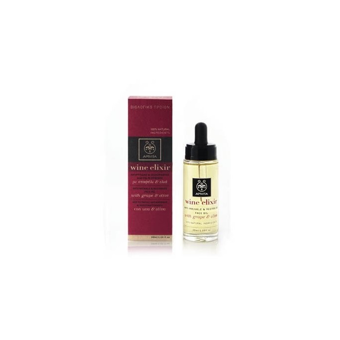 Apivita Wine Elixir Anti-wrinkle & Restoring Face Oil, 30ml