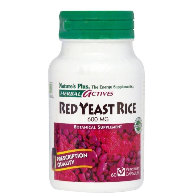 Nature's Plus Red Yeast Rice 60 Vcaps 600mg