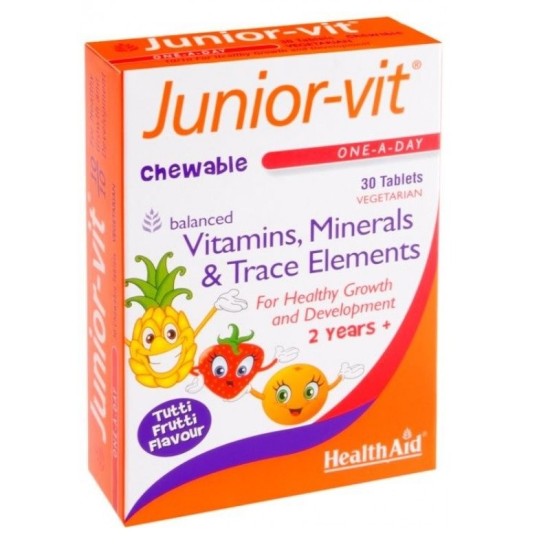 HEALTH AID JUNIOR VIT CHILDREN'S Μασώμενες Βιταμίνες & Μέταλλα 3