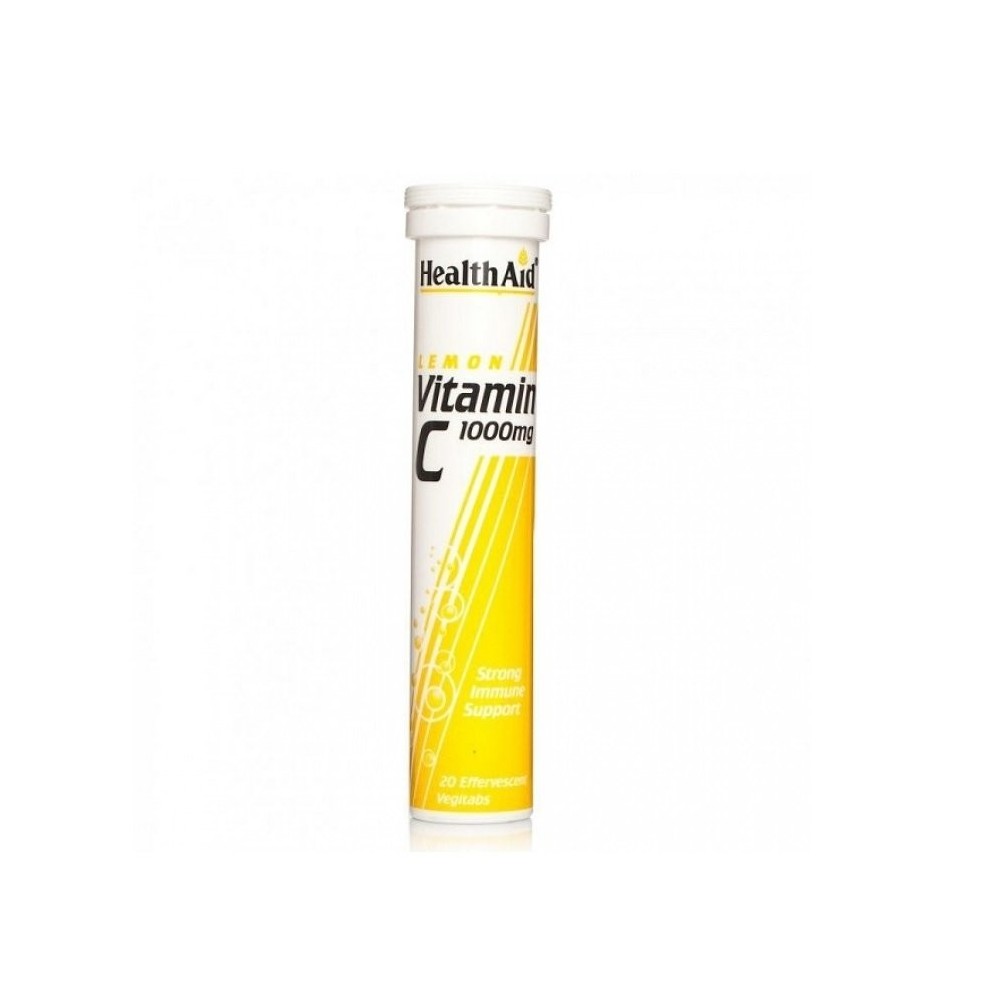 HEALTH AID Vitamin C 1000mg 20 Αναβράζουσες Ταμπλέτες - ΛΕΜΟΝΙ