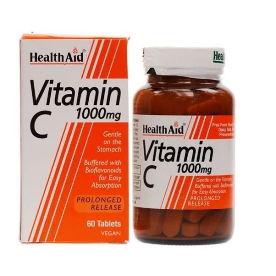 HEALTH AID  ΒΙΤΑΜΙΝΗ C Tαμπλέτες 1000mg ΔΥΝΑΤΗ με αγριοτριανταφυ