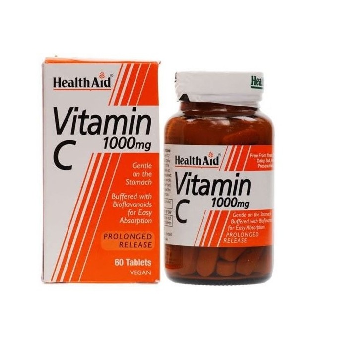 HEALTH AID  ΒΙΤΑΜΙΝΗ C Tαμπλέτες 1000mg ΔΥΝΑΤΗ με αγριοτριανταφυ