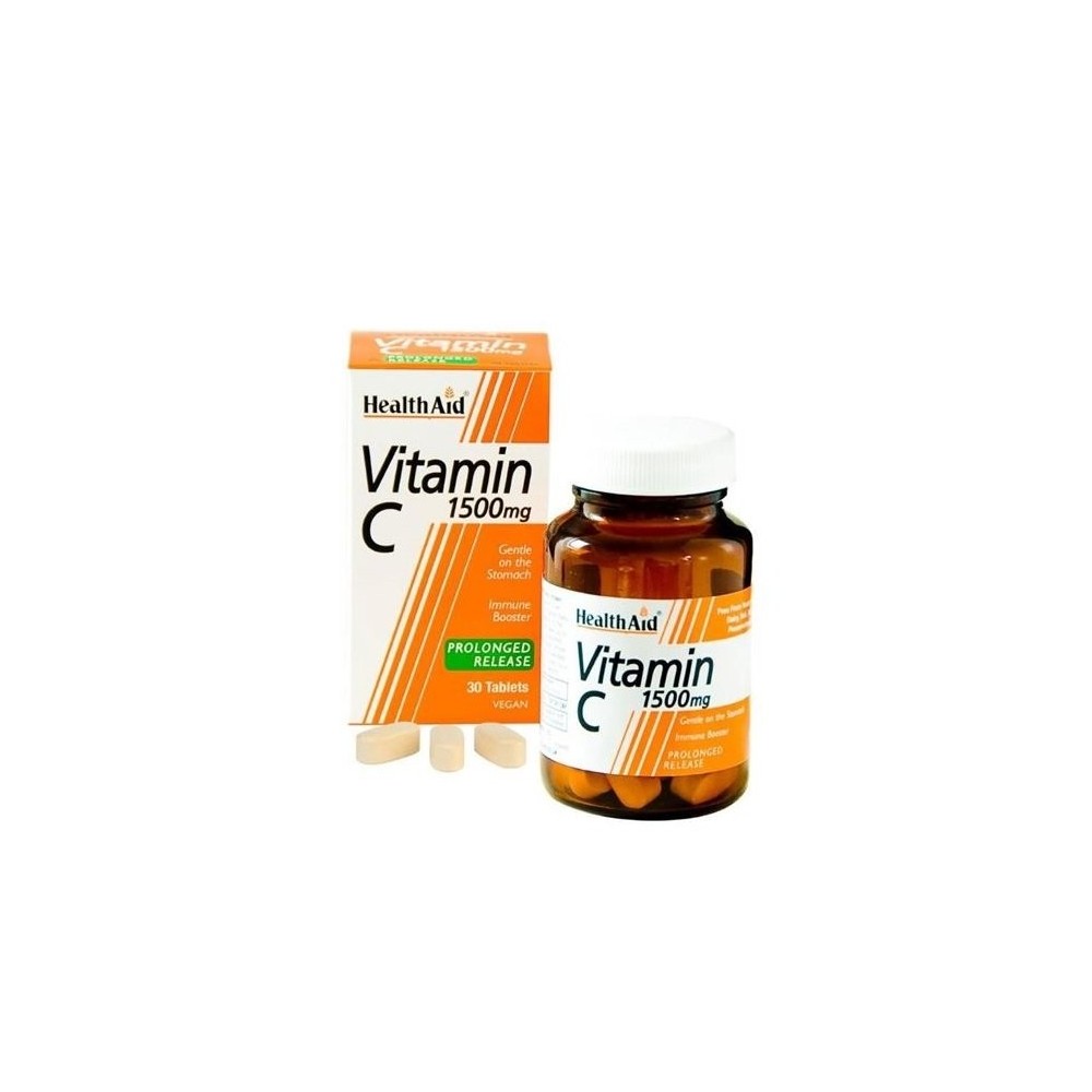 HEALTH AID ΒΙΤΑΜΙΝΗ C Tαμπλέτες 1500mg ΕΝΙΣΧΥΜΕΝΗ με βιοφλαβονοε