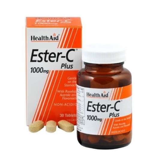 HEALTH AID ΕSTER C Tαμπλέτες 1000mg με κιτρικά βιοφλανοειδή, ασε