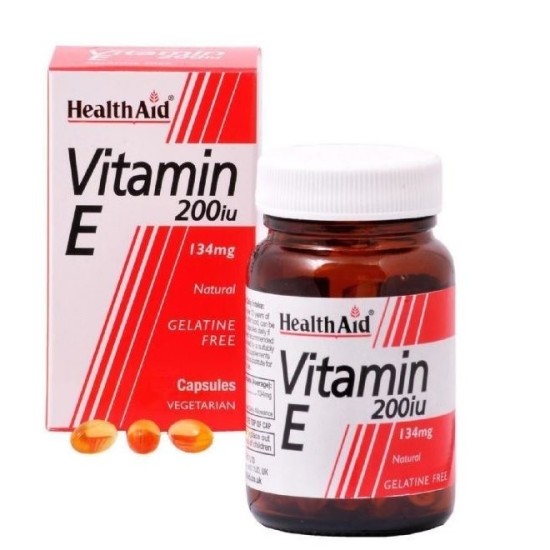 HEALTH AID Vitamin E 200iu 134 mg, 60 vecaps