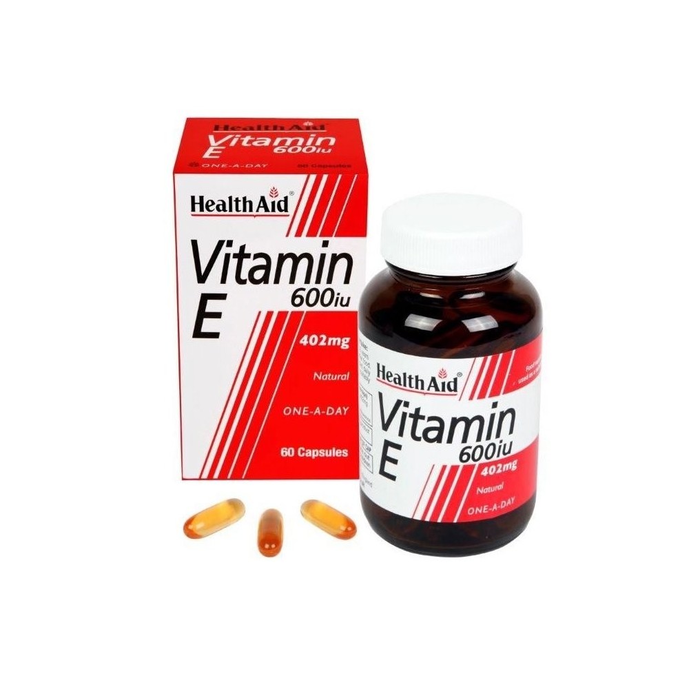 HEALTH AID  Vitamin E 600 I.U. 496 mg 60 caps