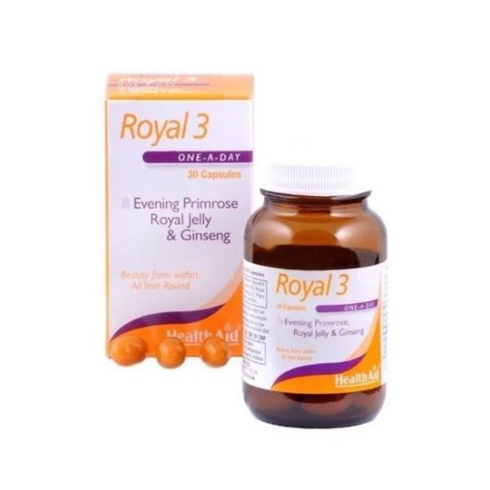 HEALTH AID  Royal +3 Βασιλικός πολτός 150 mg Έλαιο νυχτολούλουδο