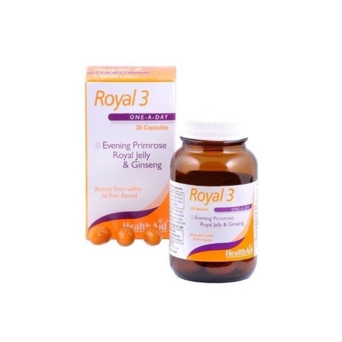 HEALTH AID  Royal +3 Βασιλικός πολτός 150 mg Έλαιο νυχτολούλουδο