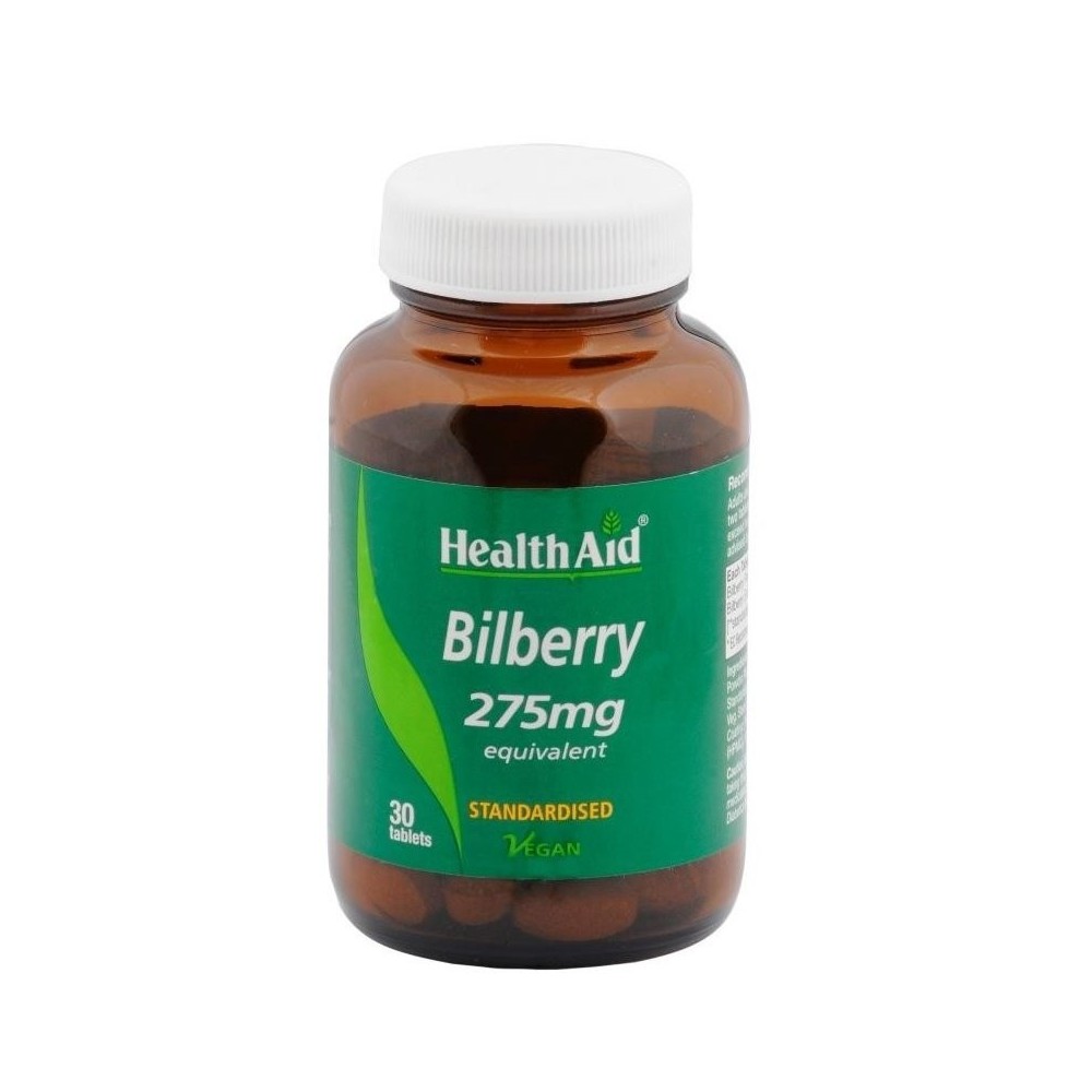 HEALTH AID BILBERRY 275 mg 30 vetabs