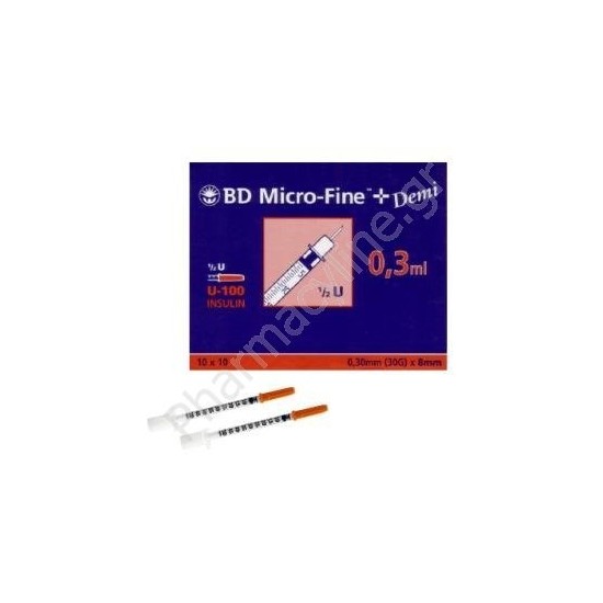 BD Micro-Fine Insulin Syringe 0,3 ml 30 G x 8 mm