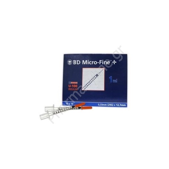 BD Micro-Fine Σύριγγα Ινσουλίνης 1 ml 29 G x 12,7 mm