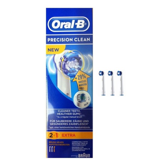 Oral-B REPLACEMENT vitality precision clean 2pcs+1pcs FREE