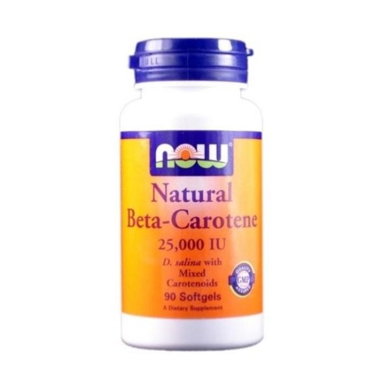 Nowfoods NAT BETA CAROTENE 25000IU 90 S.GELS Προβιταμίνη Α