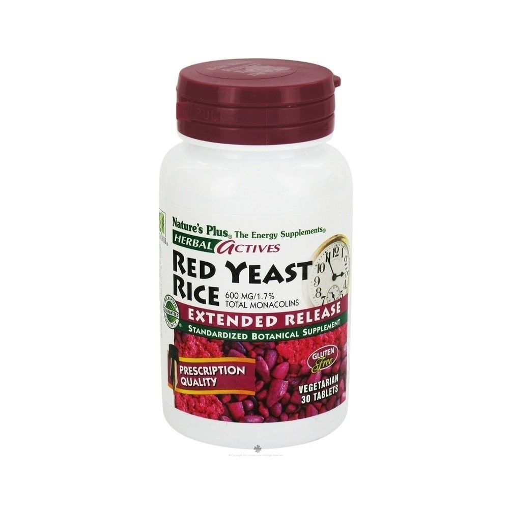 Nature's Plus Red Yeast Rice 600 mg 30 tabs Extended Release