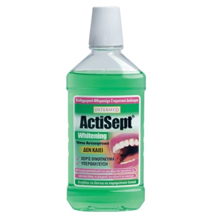 Intermed Actisept Στοματικό Διάλυμα Mouthwash 500 ml Whitening