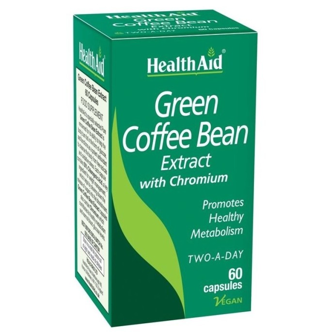 Health Aid Green Coffee Bean Extract Εκχύλισμα Πράσινου Καφέ 60