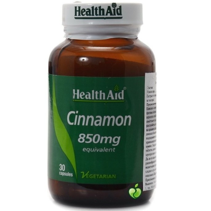 Health Aid  Cinnamon 850mg 30 vecaps