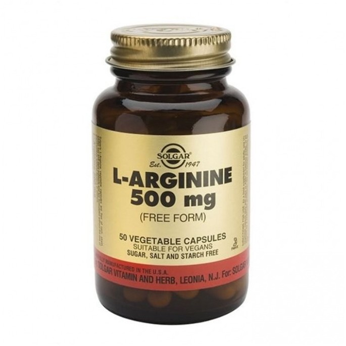 SOLGAR L-ARGININE 500mg 50 vecaps