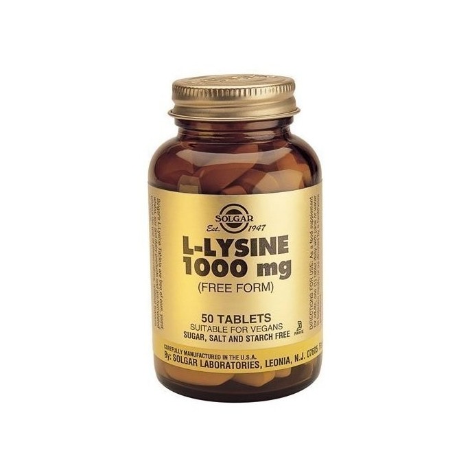 SOLGAR L-LYSINE 1.000mg 50tabs