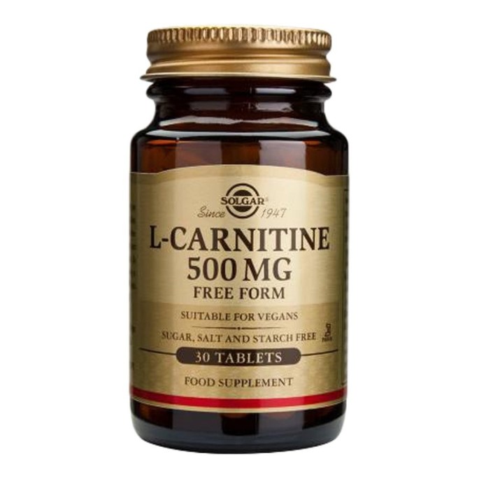 SOLGAR L-CARNITINE 500mg 30 tabs